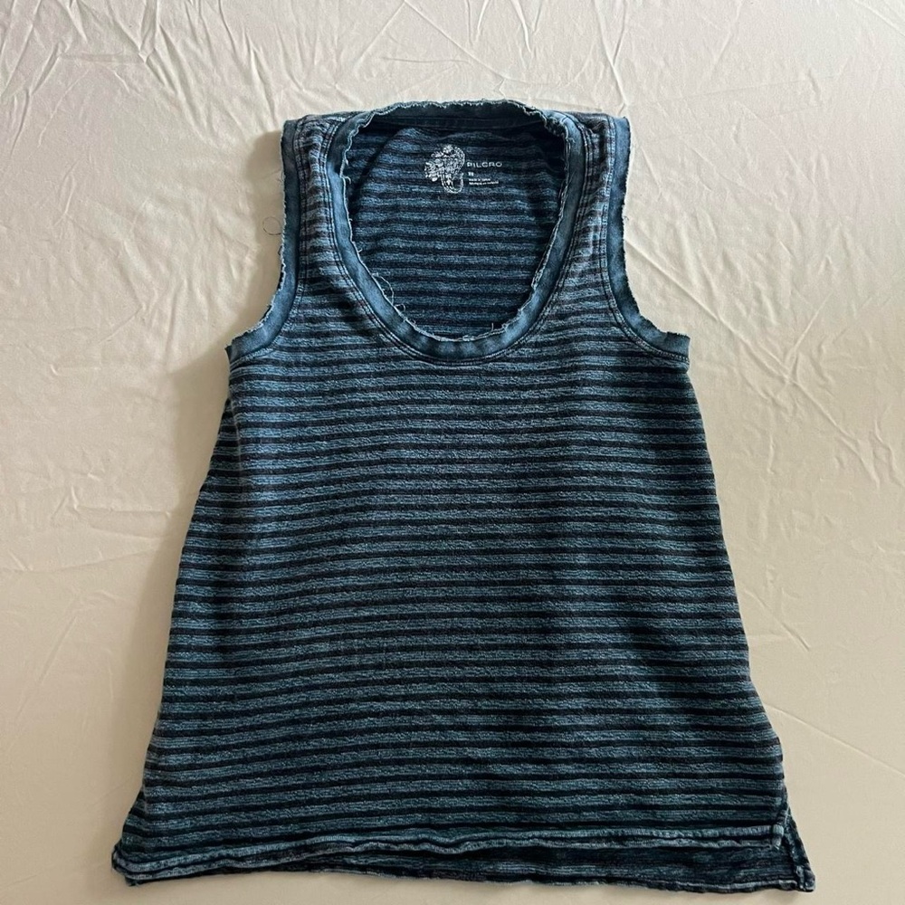 Pilcro Navy Striped Tank Top